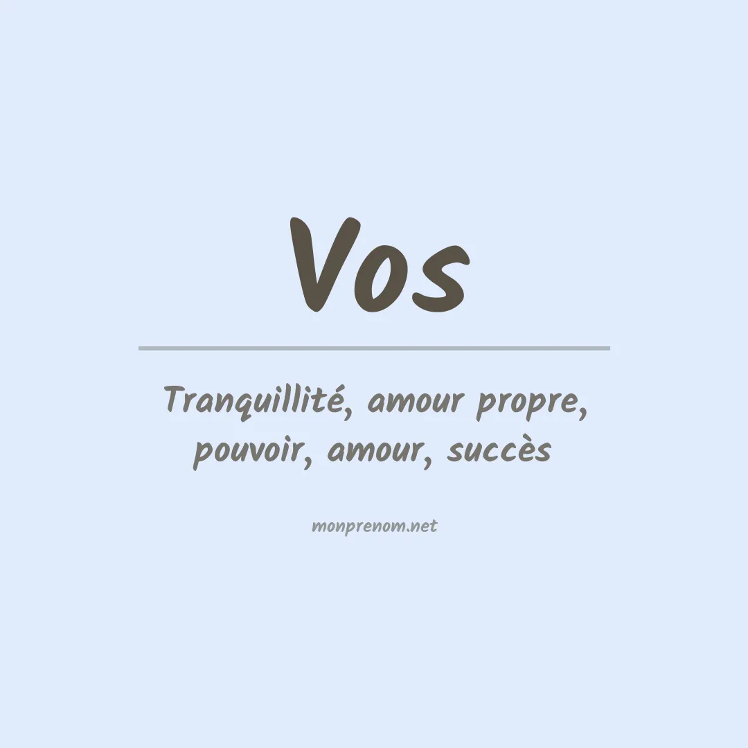 Prénom Vos