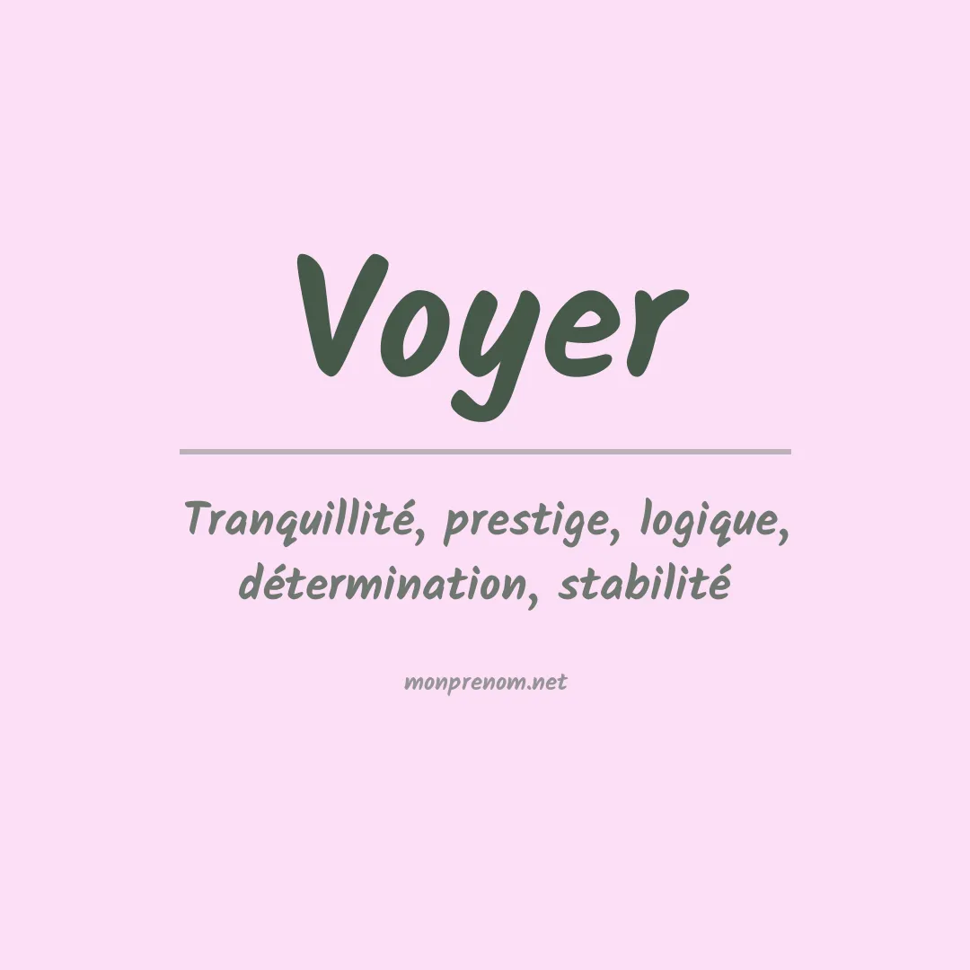 Prénom Voyer