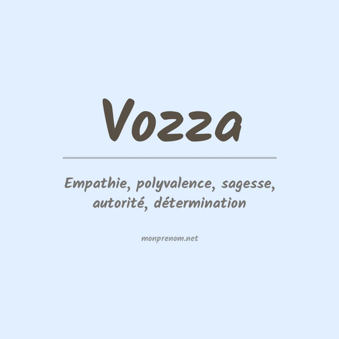 Prénom Vozza