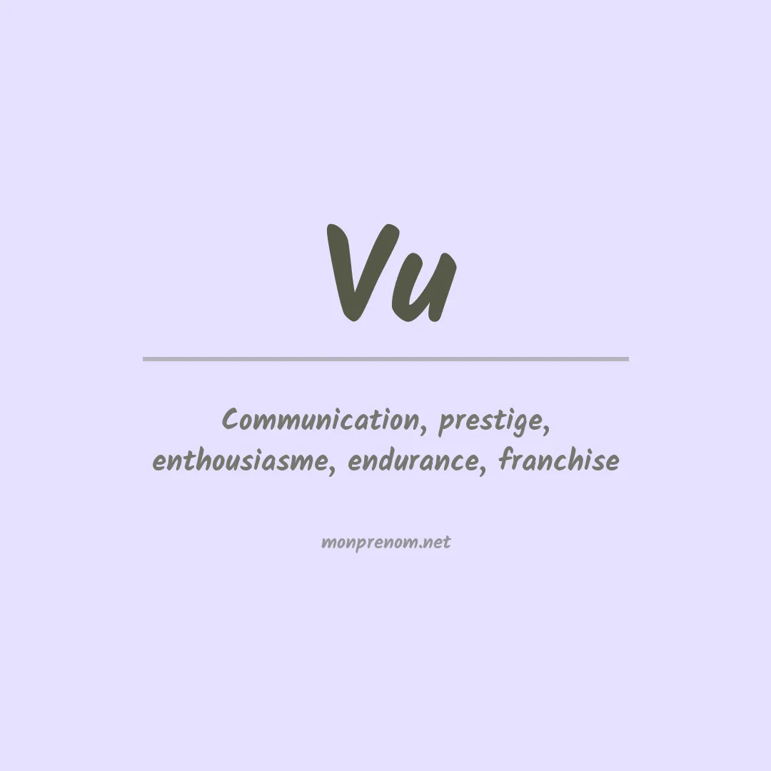 Prénom Vu