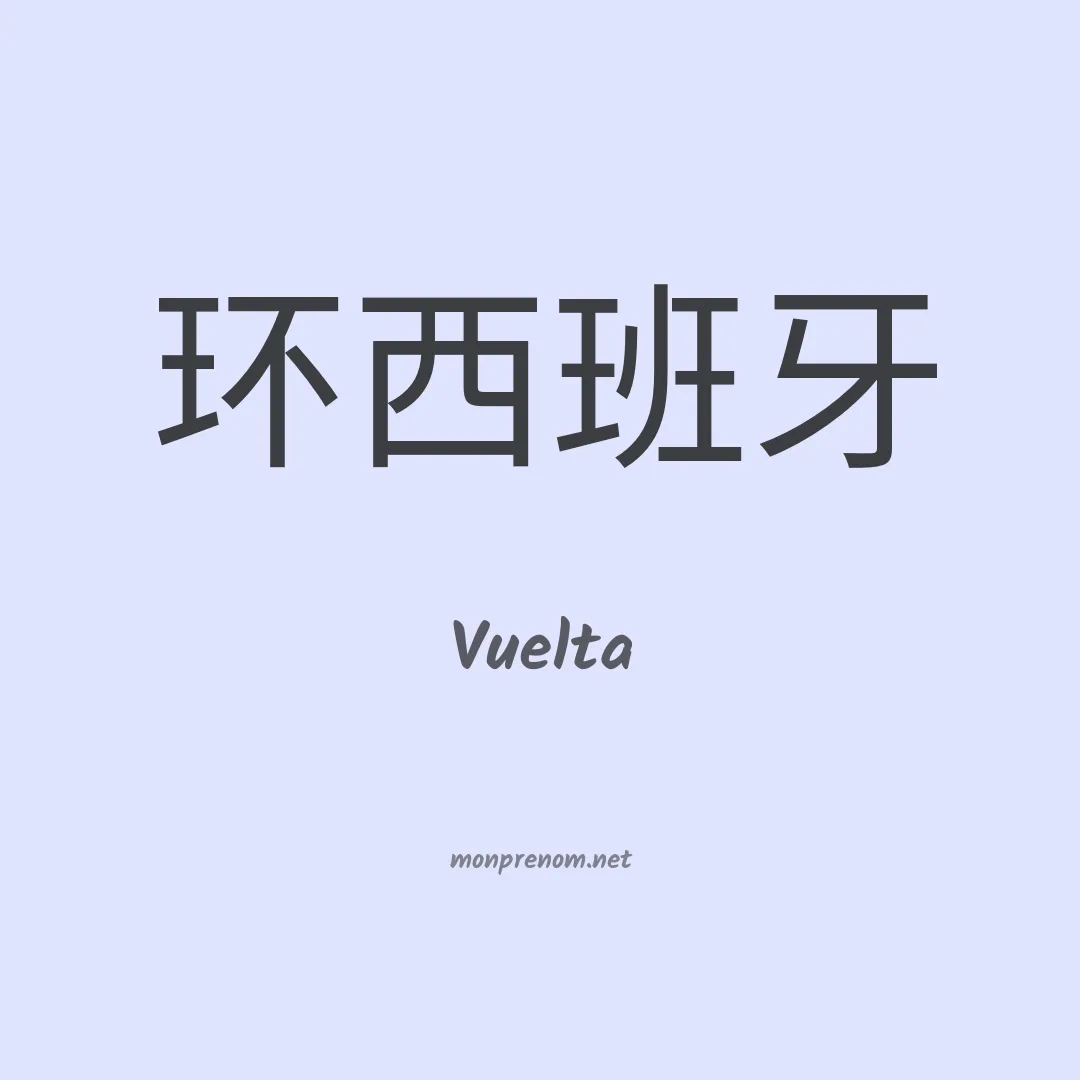 Vuelta en chinois