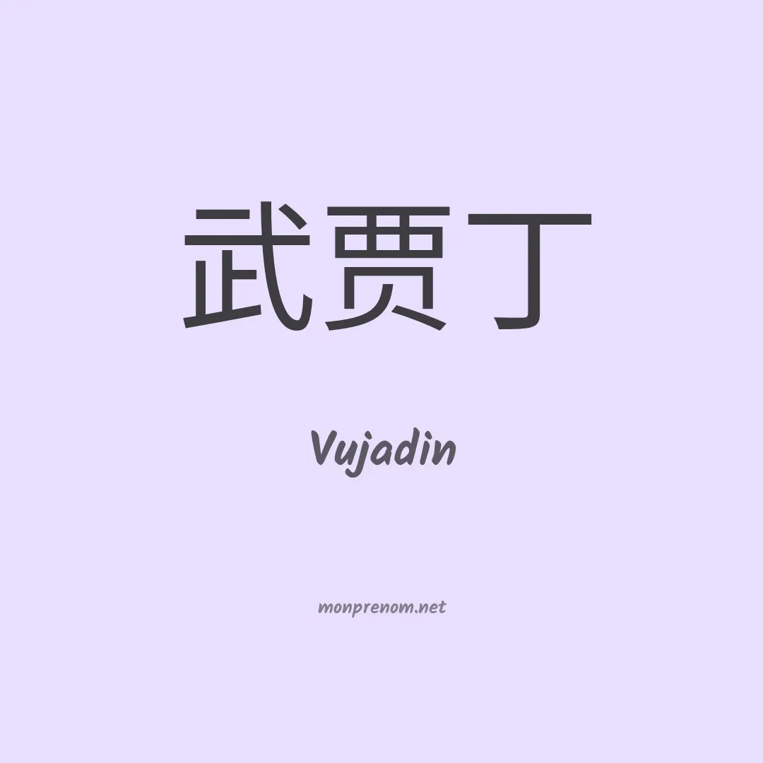Vujadin en chinois