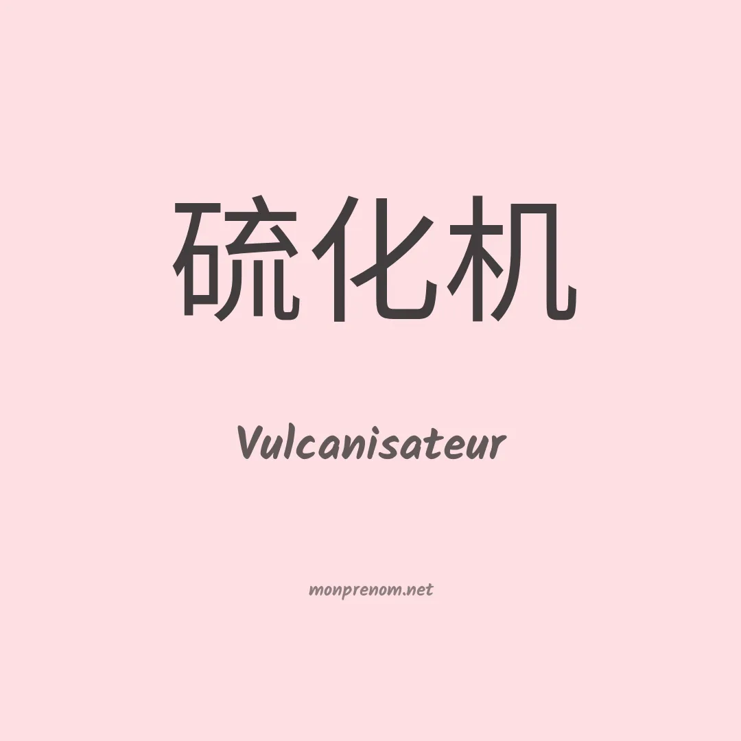 Vulcanisateur en chinois