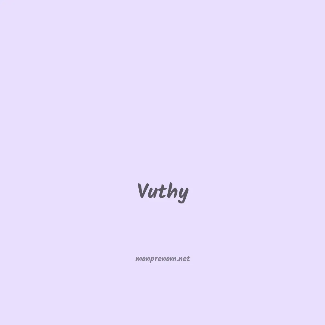 Vuthy en chinois