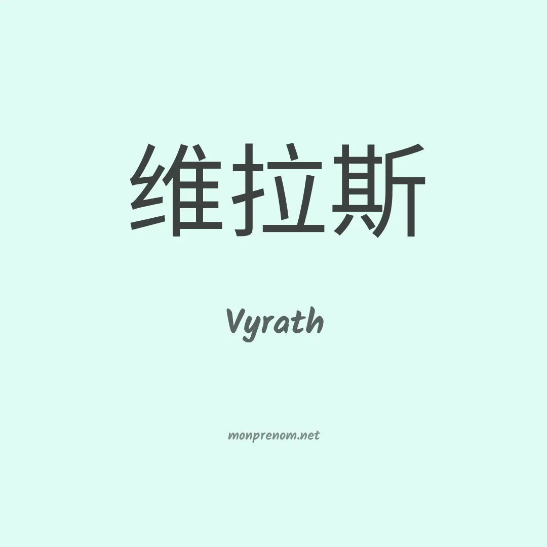 Vyrath en chinois