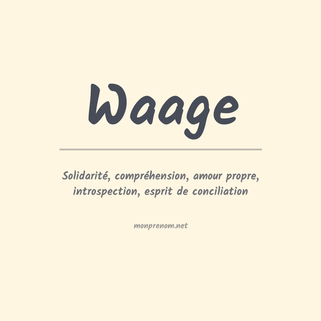 Prénom Waage