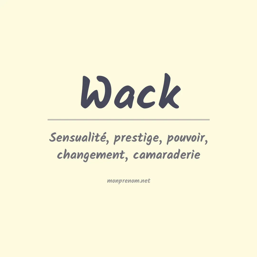 Prénom Wack