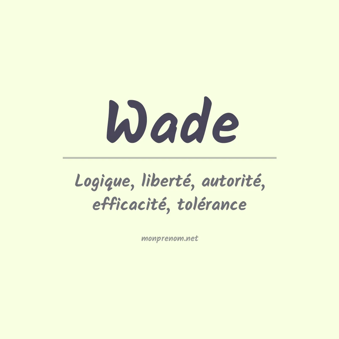 Prénom Wade