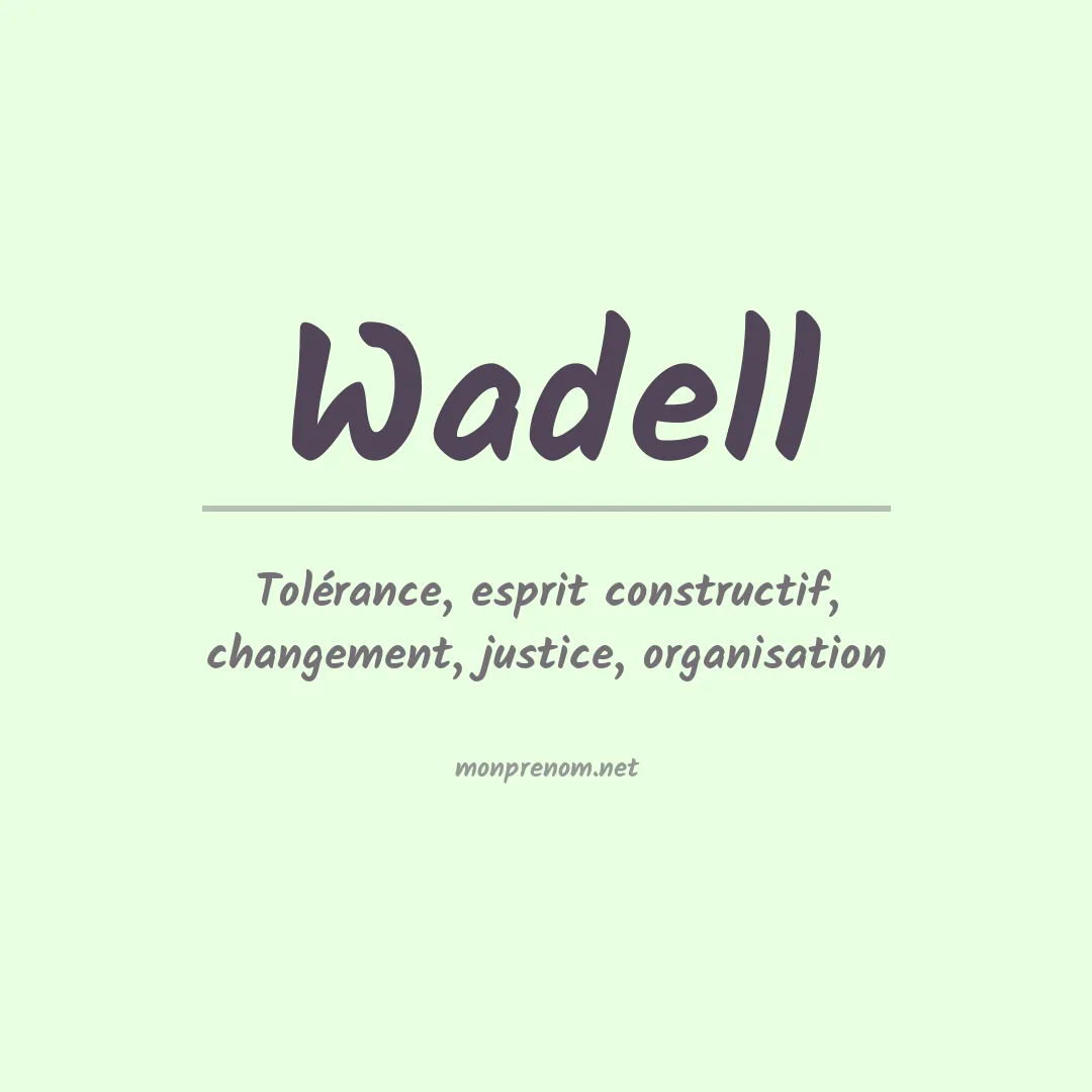 Prénom Wadell