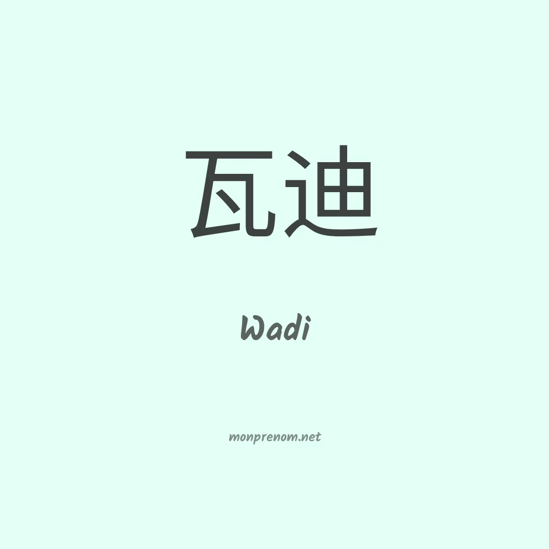 Wadi en chinois