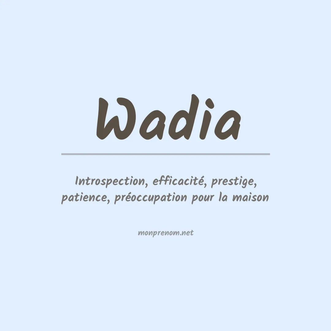 Prénom Wadia