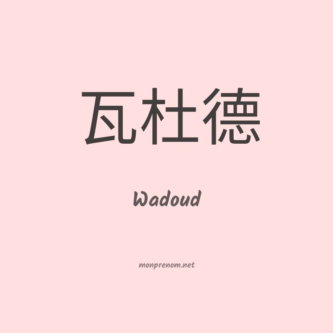 Wadoud en chinois