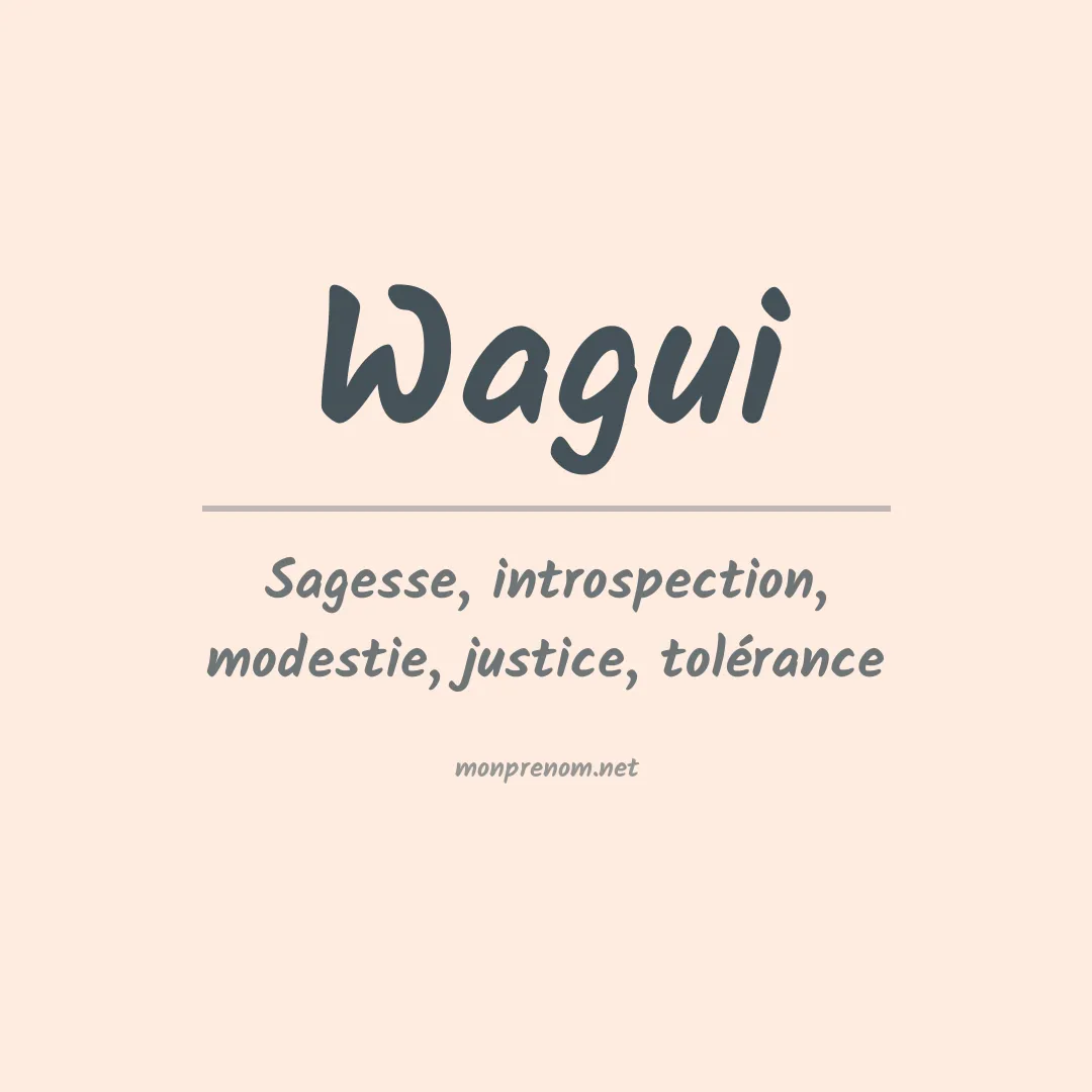 Prénom Wagui