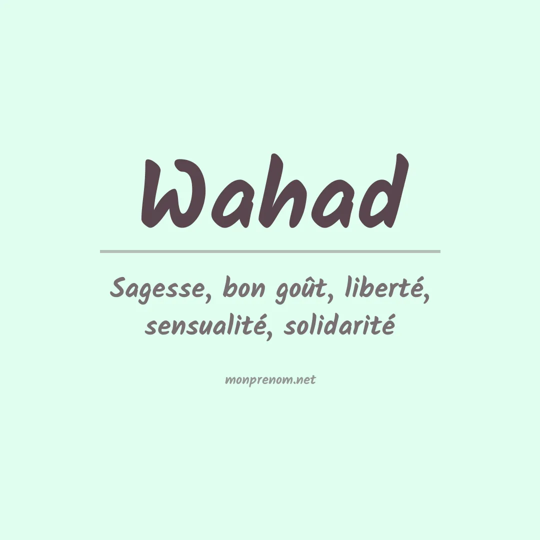 Prénom Wahad