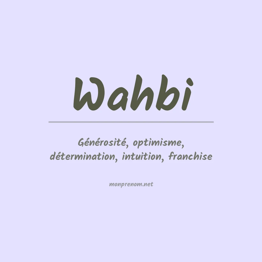 Prénom Wahbi