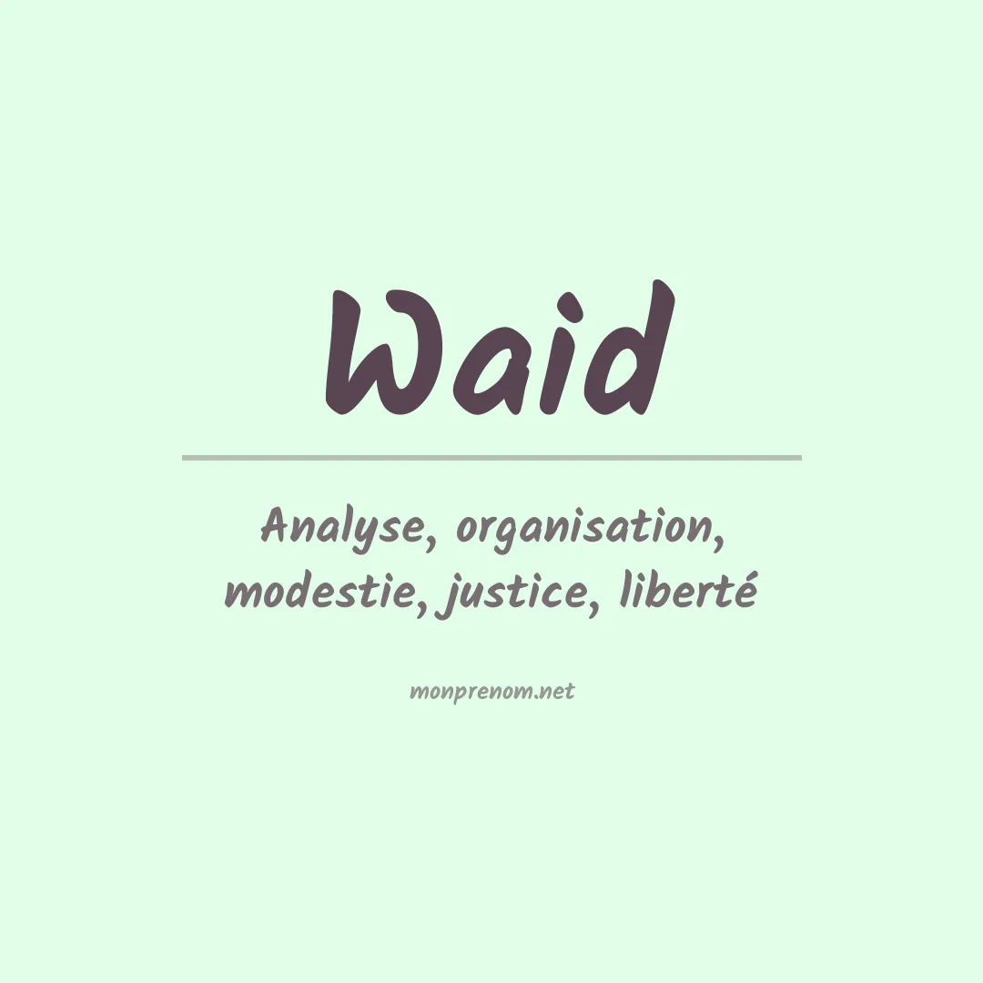 Prénom Waid