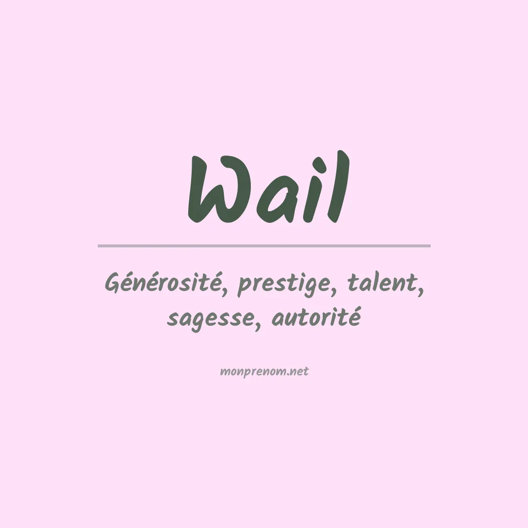 Prénom Wail