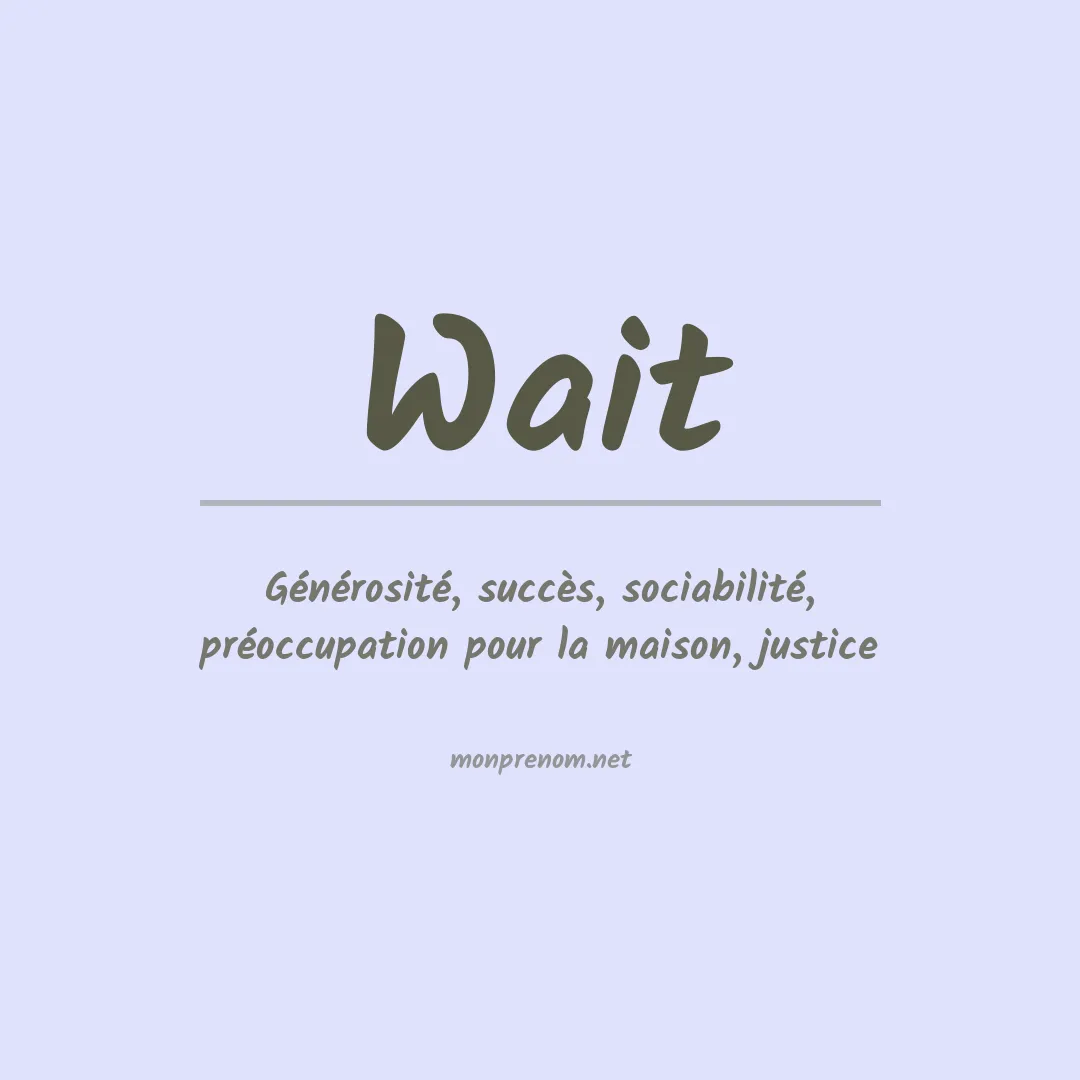 Prénom Wait