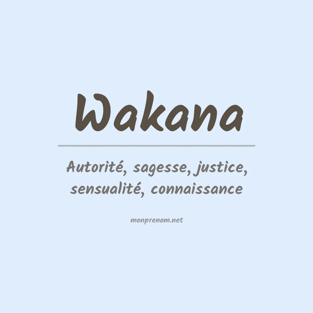 Signification du prénom Wakana