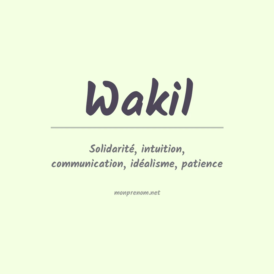 Prénom Wakil