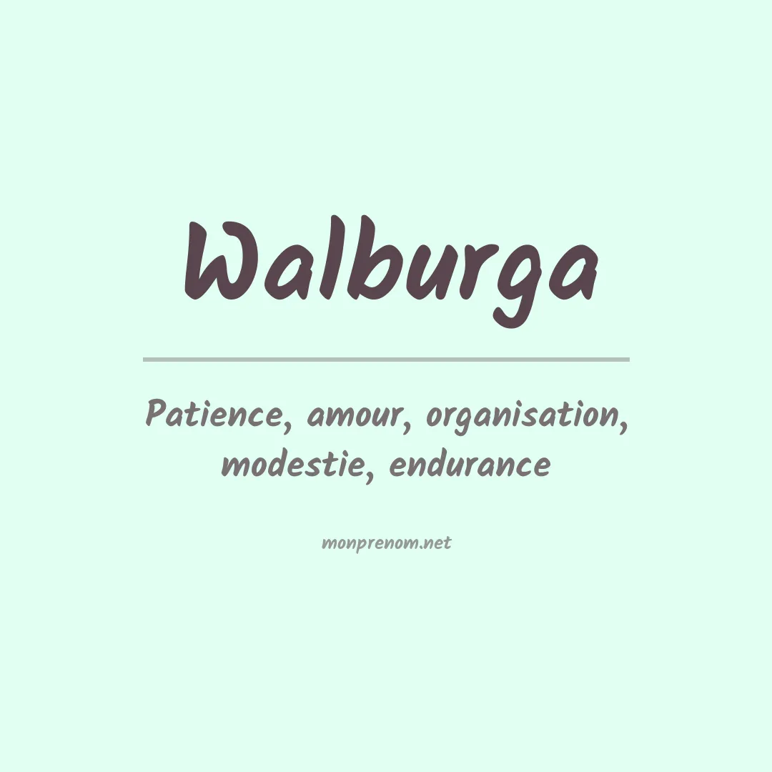 Prénom Walburga