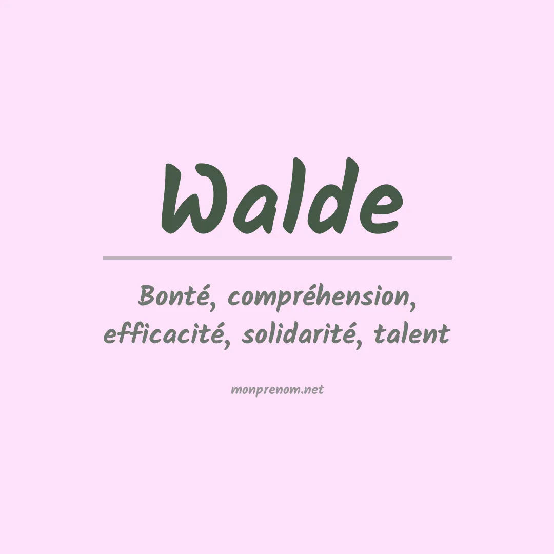 Prénom Walde