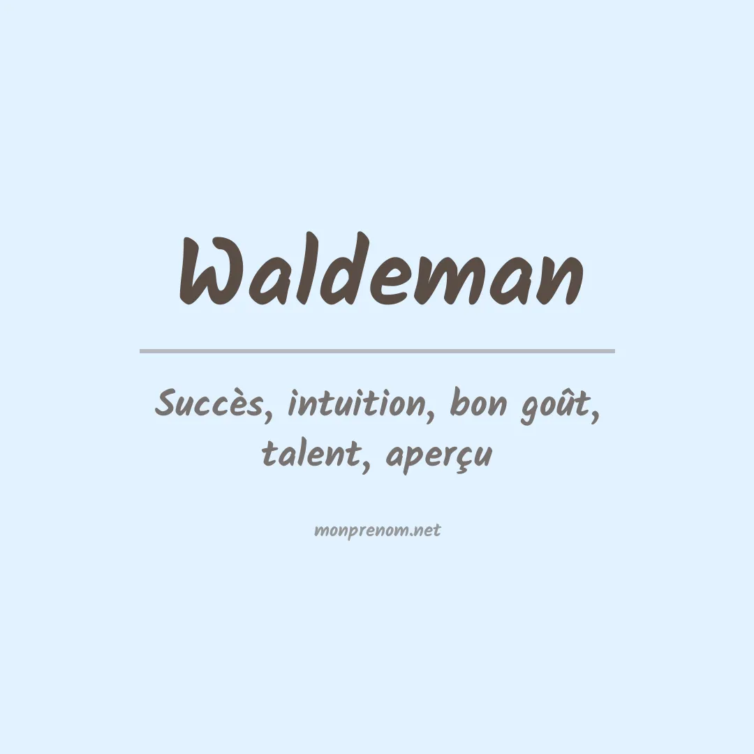 Signification du prénom Waldeman