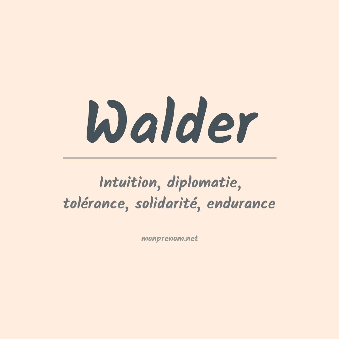 Prénom Walder