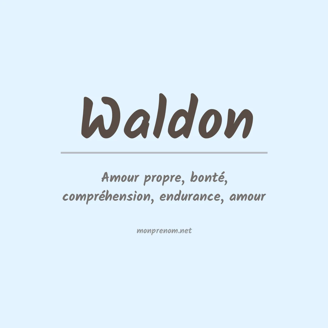 Prénom Waldon