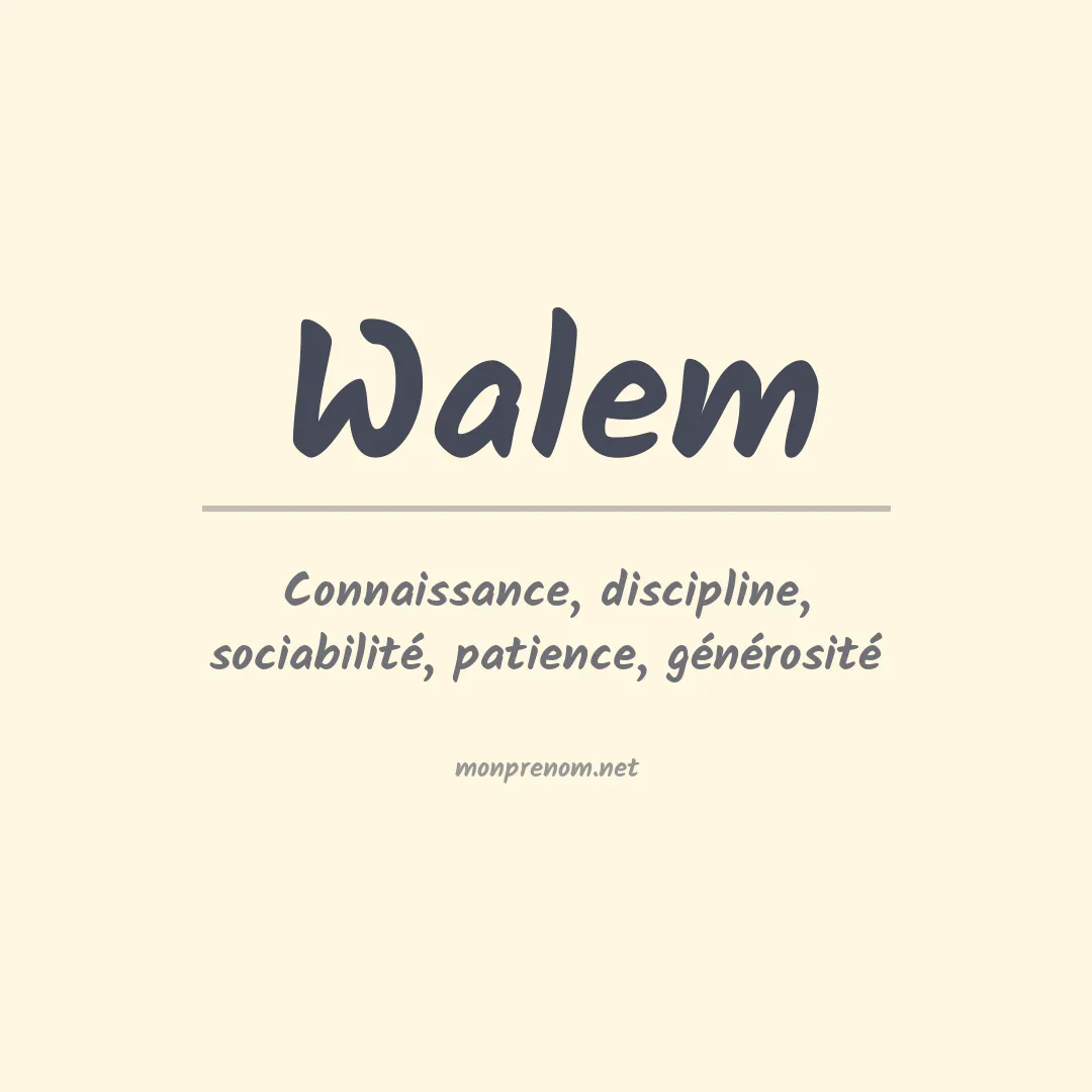 Signification du prénom Walem