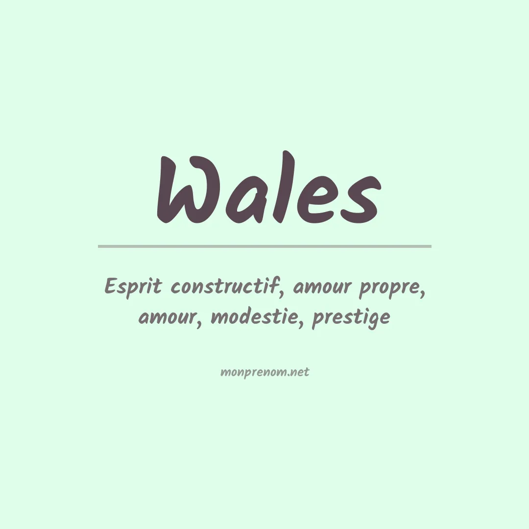 Prénom Wales