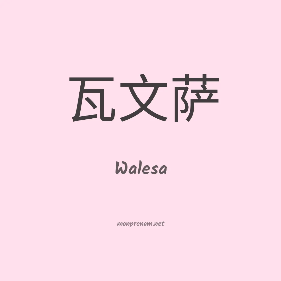 Walesa en chinois