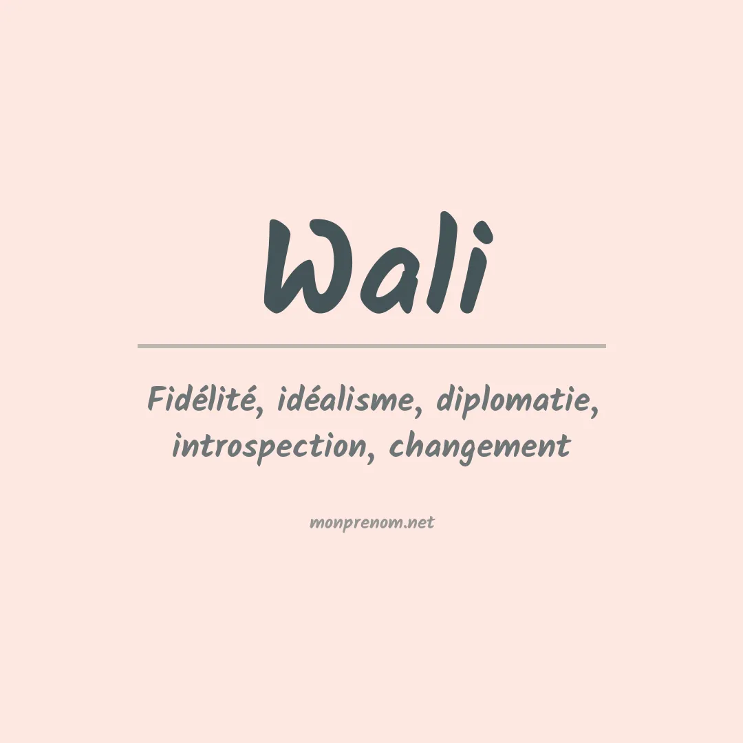 Prénom Wali