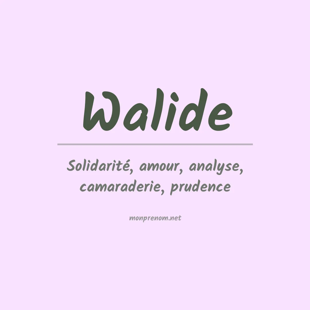 Prénom Walide