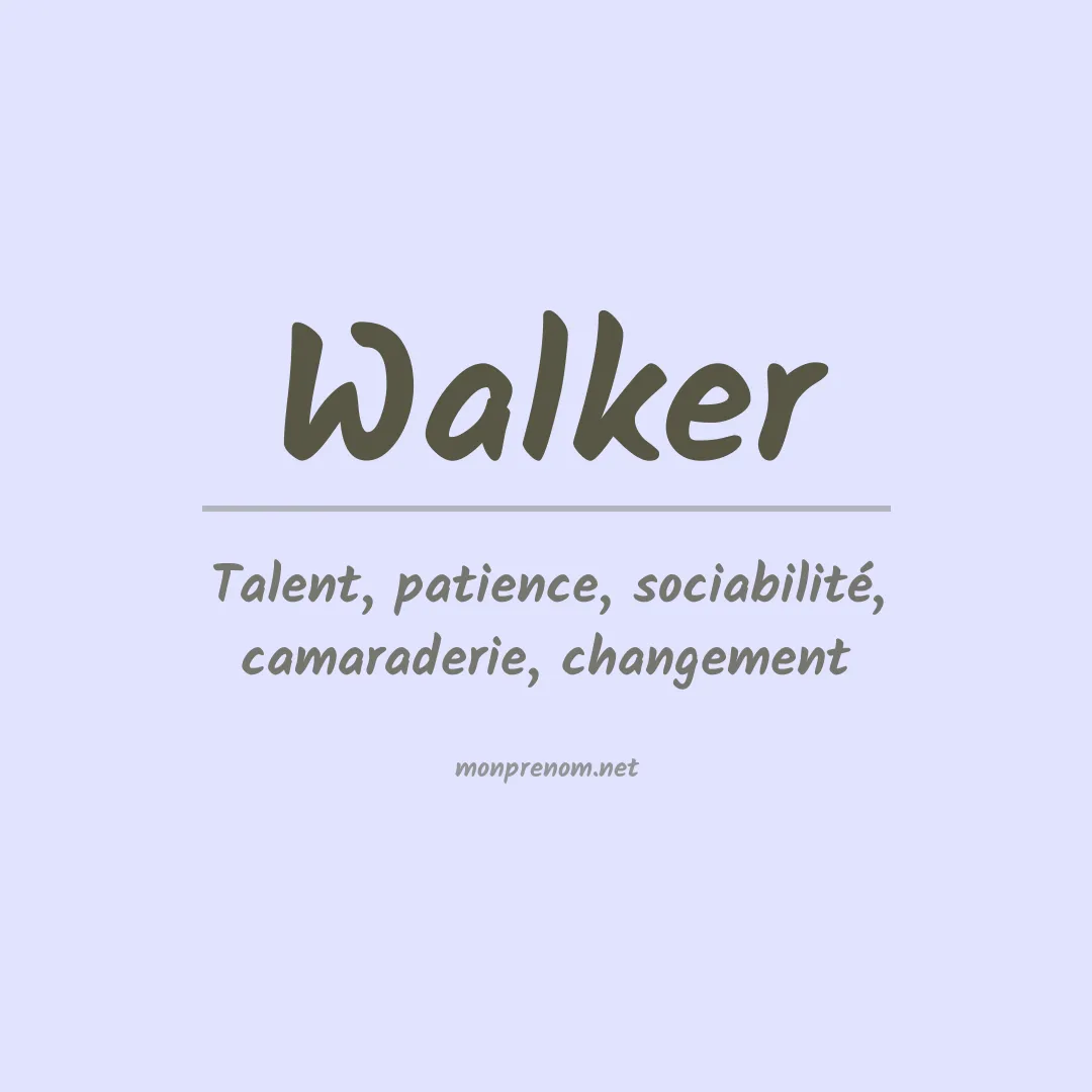 Prénom Walker