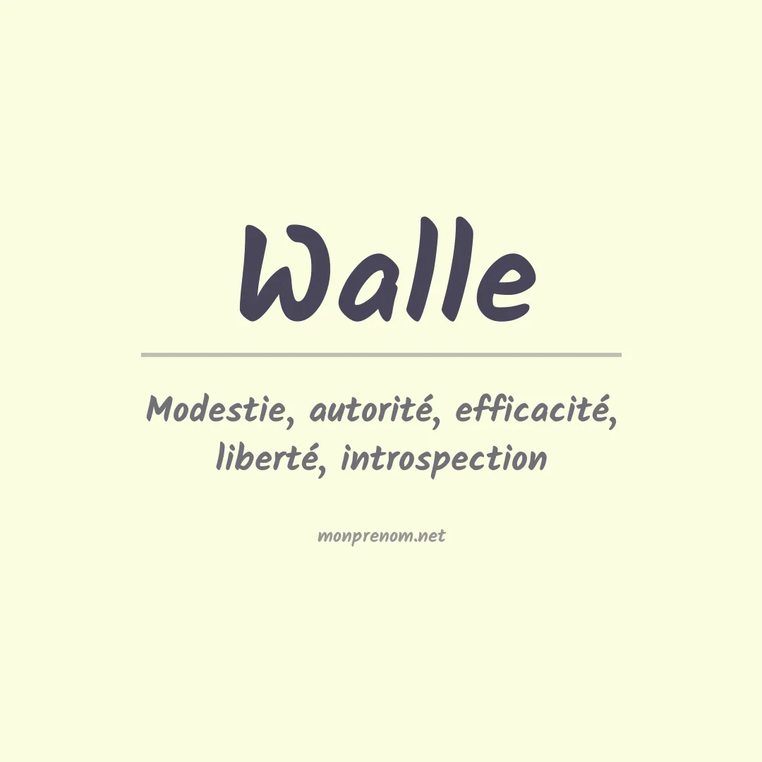 Prénom Walle