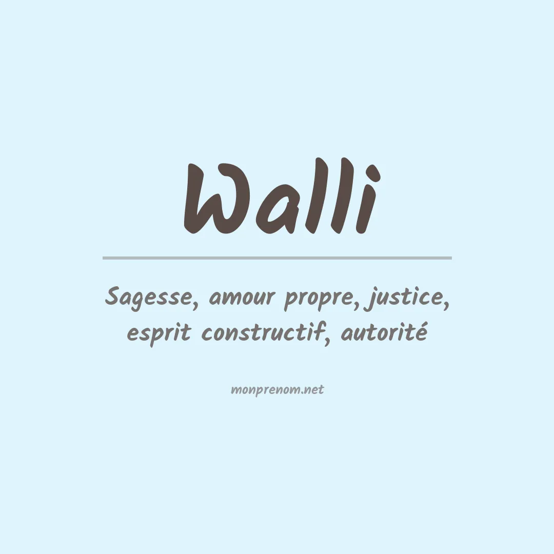 Prénom Walli