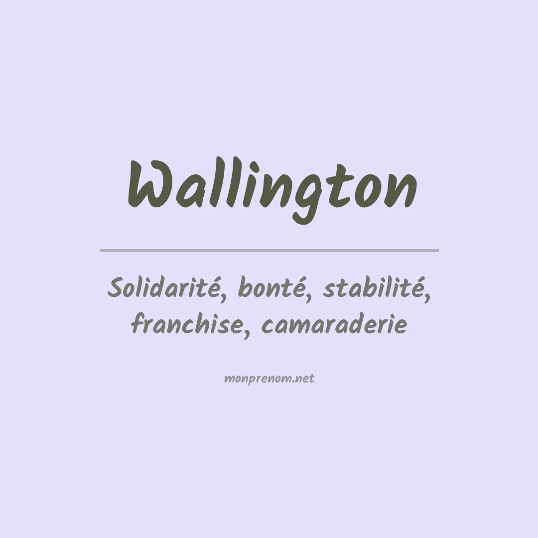 Prénom Wallington