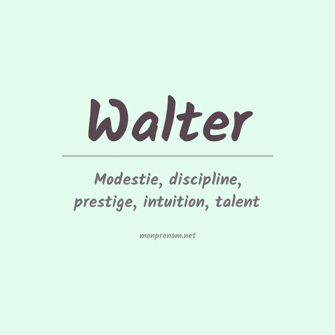 Prénom Walter