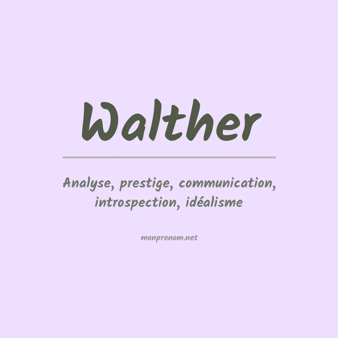 Prénom Walther