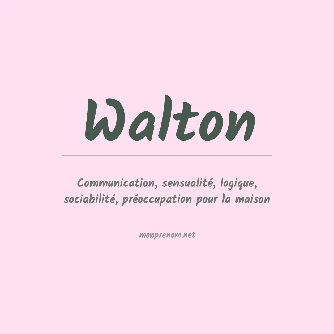 Prénom Walton