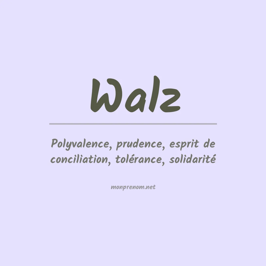 Prénom Walz