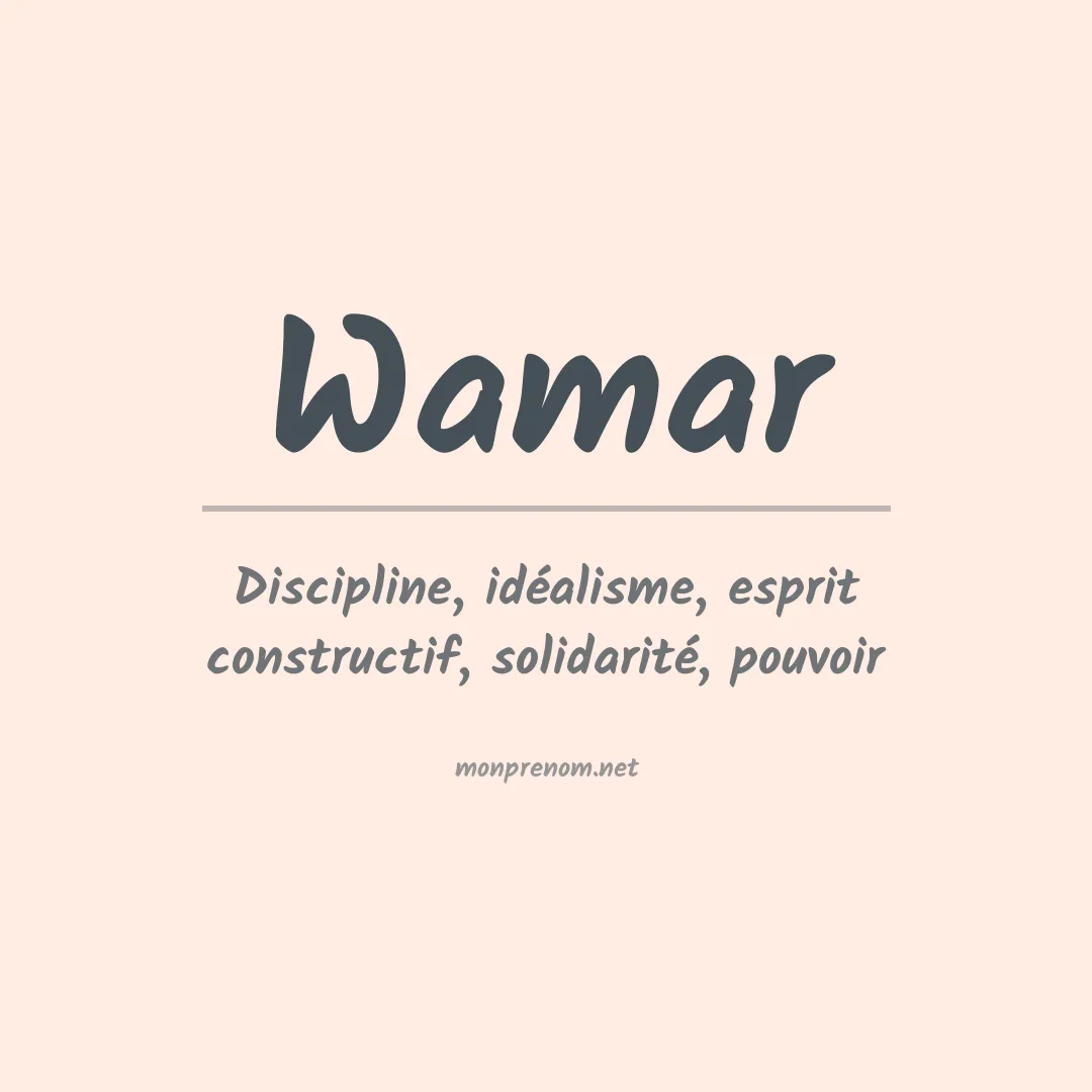 Signification du prénom Wamar