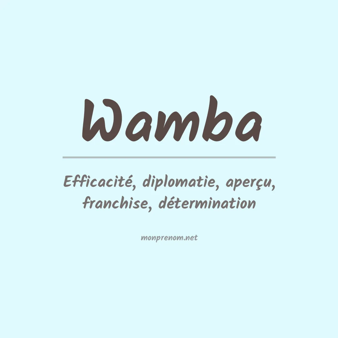 Signification du prénom Wamba