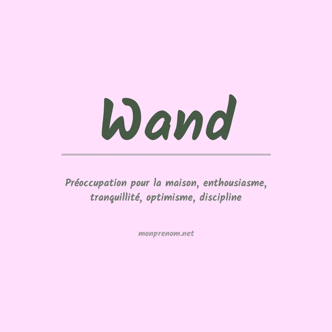 Prénom Wand