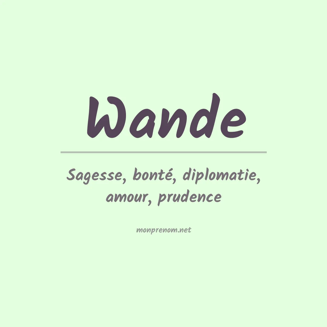 Prénom Wande