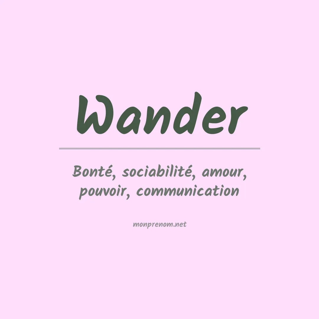 Prénom Wander