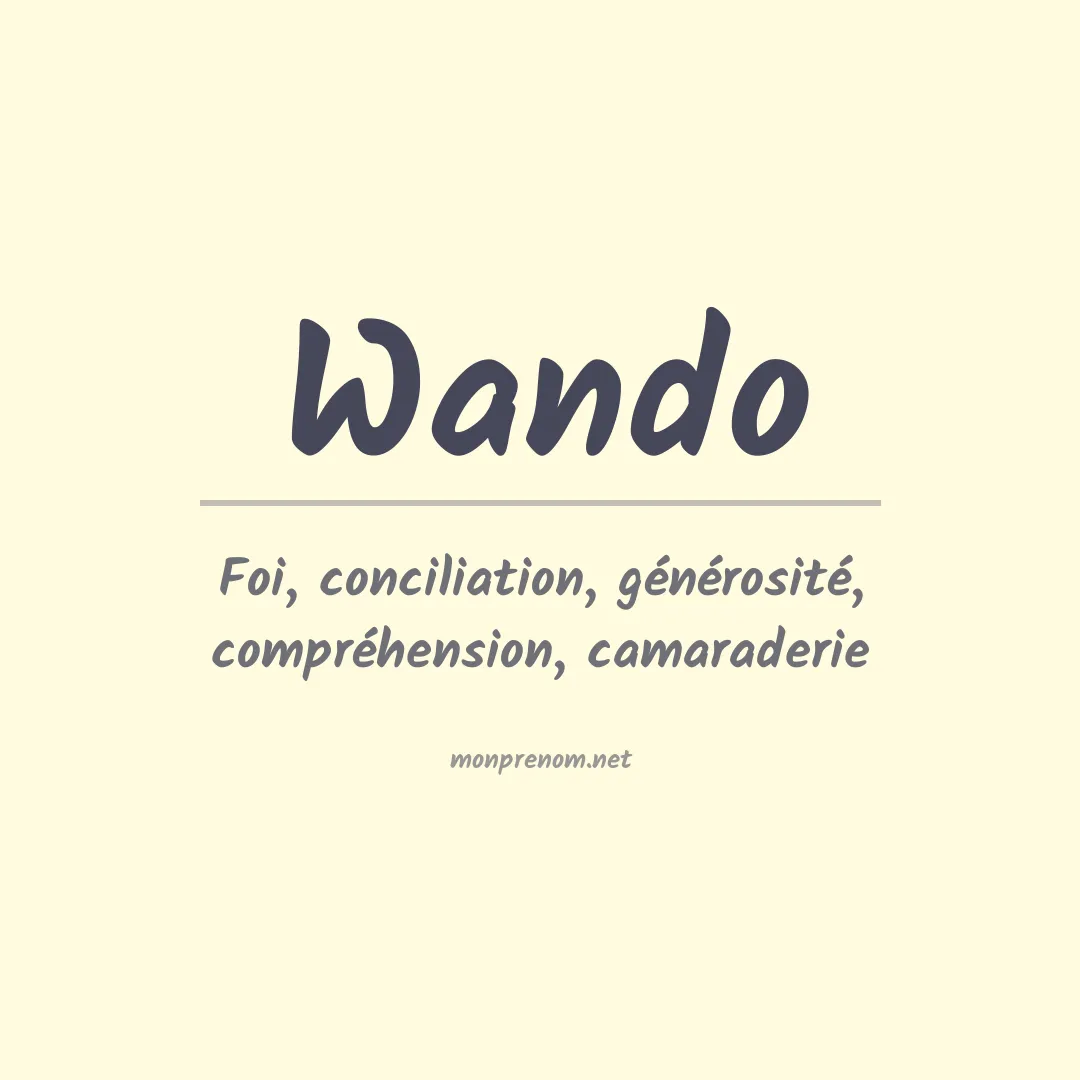 Prénom Wando