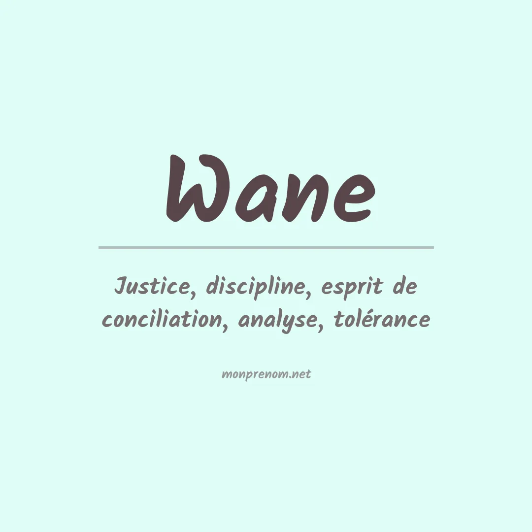 Prénom Wane