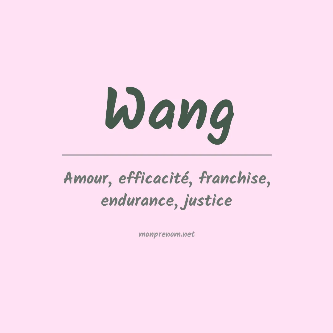 Prénom Wang